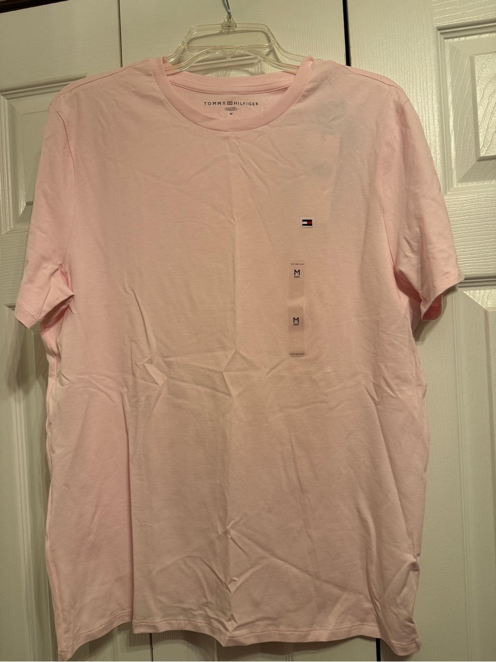 Tommy Hilfiger Men’s Pale Pink Crew Neck T-Shirt